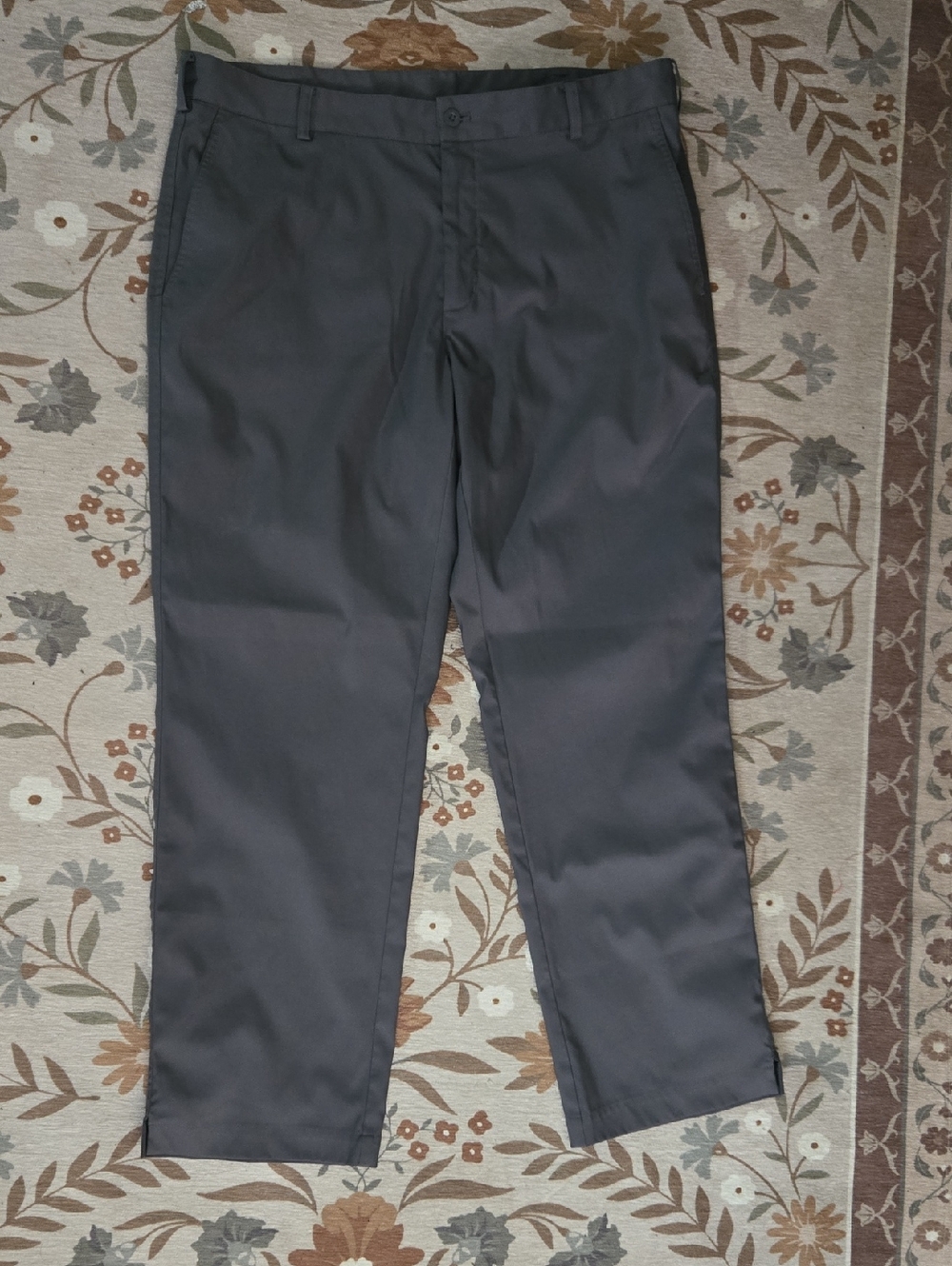 Men Nike Dry Fit Flat Front Golf Pants Grey 36x30